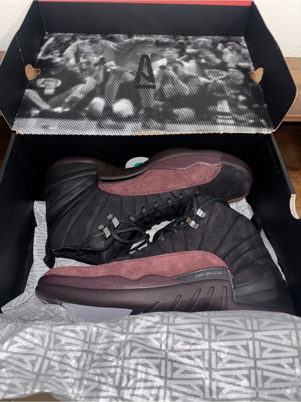 Jordan Men's Black & Maroon High-Top Sneakers